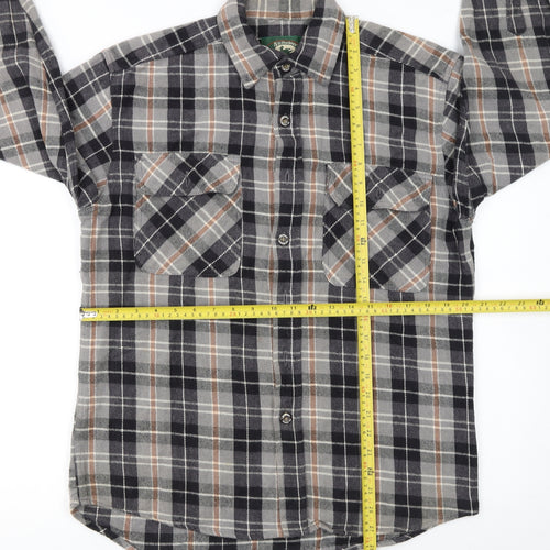 Stillwater Supply Co. Mens Grey Check Flannel Shirt Medium Cotton