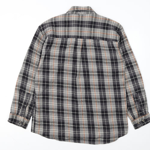 Stillwater Supply Co. Mens Grey Check Flannel Shirt Medium Cotton