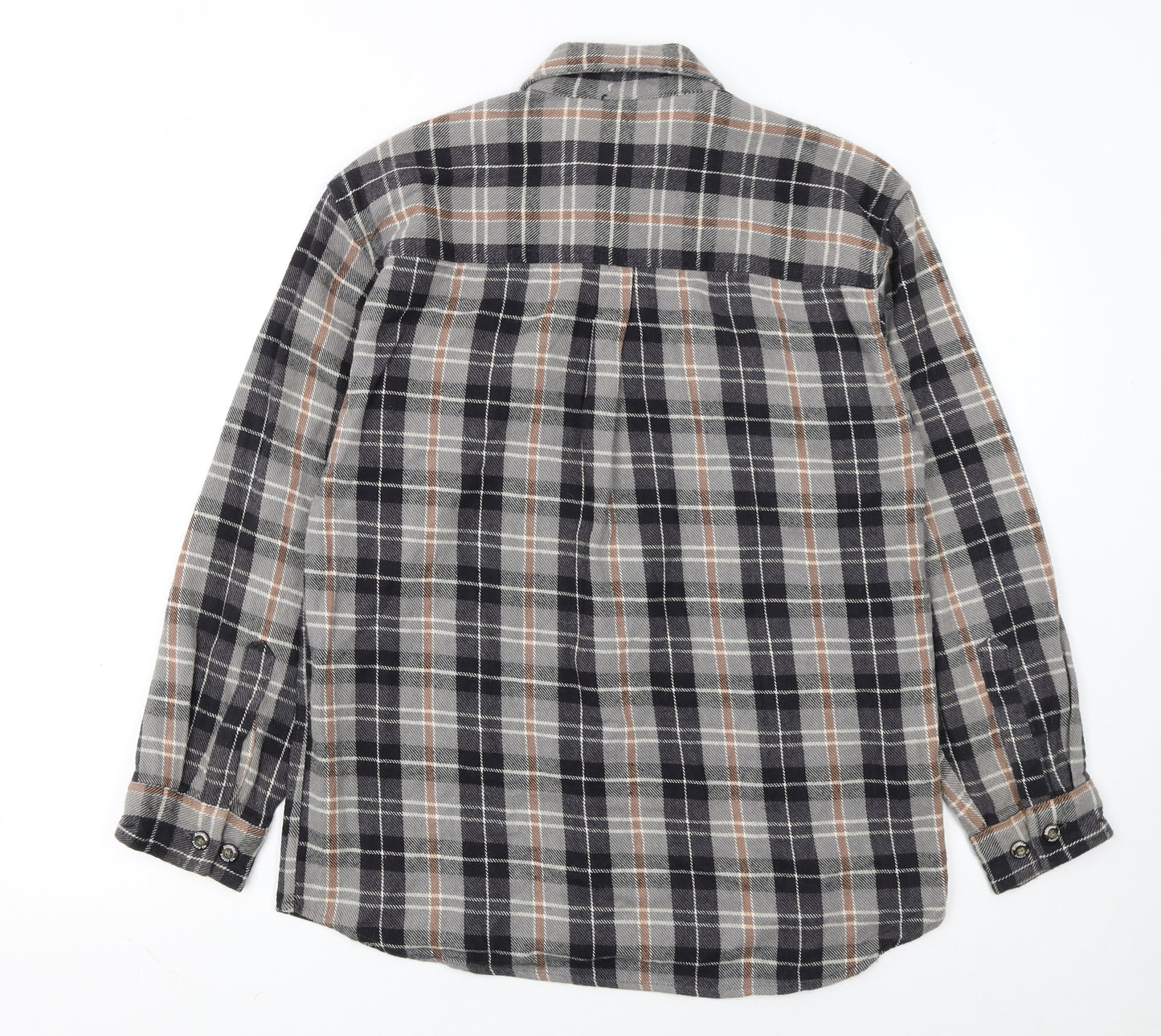 Stillwater Supply Co. Mens Grey Check Flannel Shirt Medium Cotton