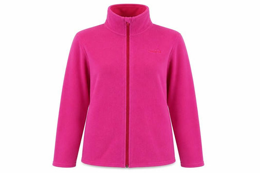 Front view of Freedom Trail Women’s Pink Full Zip Fleece Jacket, size UK 6, Classic Fit