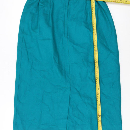 Radcliffe by Sag Harbor Women's Green Wool Midi Pencil Skirt Size 10