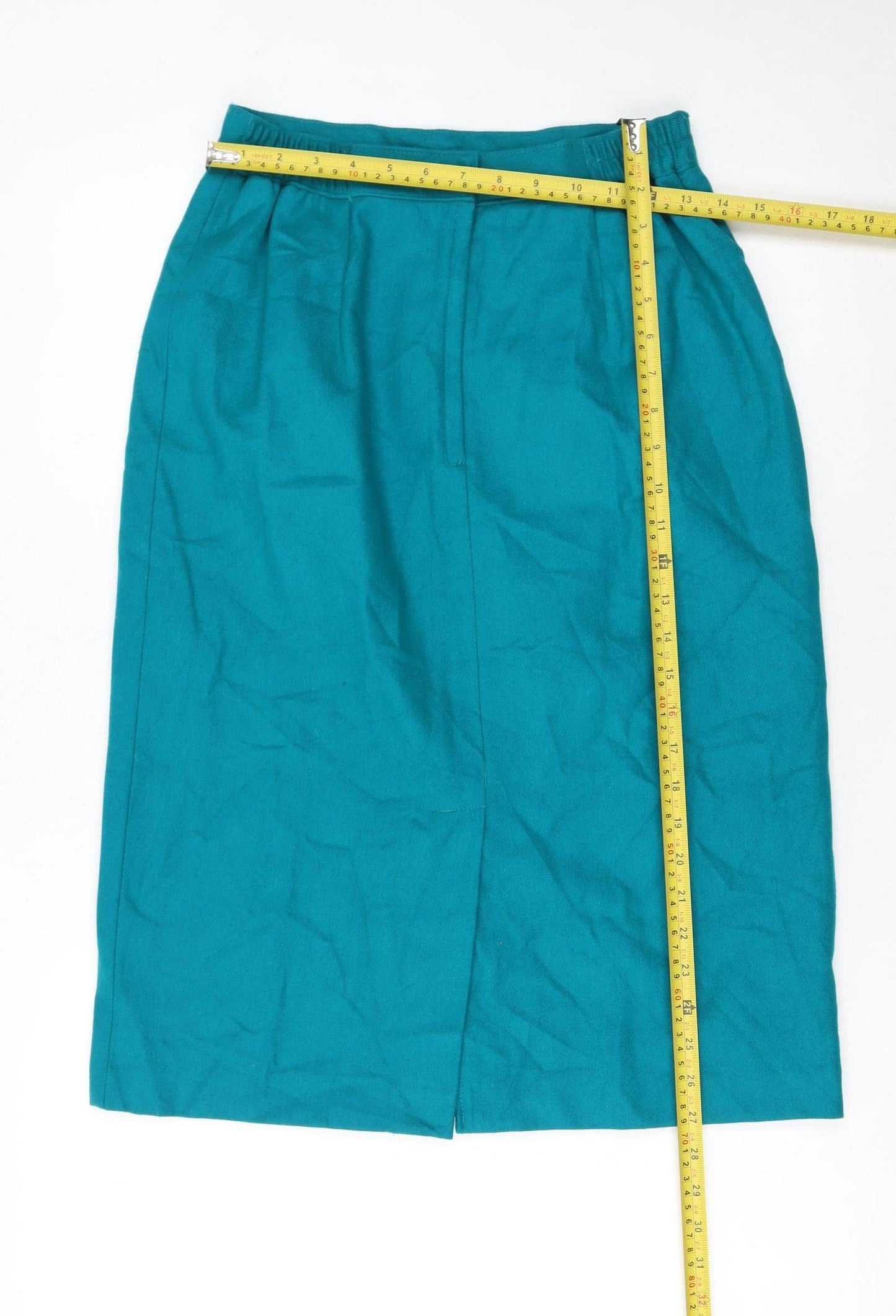 Radcliffe by Sag Harbor Women's Green Wool Midi Pencil Skirt Size 10
