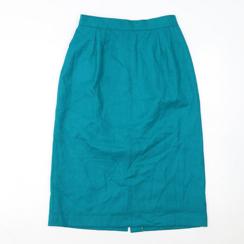 Radcliffe by Sag Harbor Women's Green Wool Midi Pencil Skirt Size 10