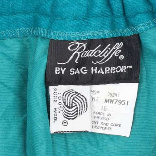 Radcliffe by Sag Harbor Women's Green Wool Midi Pencil Skirt Size 10