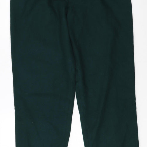 Sag Harbor Womens Green Wool High Waist Pleated Dress Pants Size 10