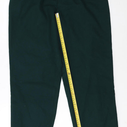 Sag Harbor Womens Green Wool High Waist Pleated Dress Pants Size 10