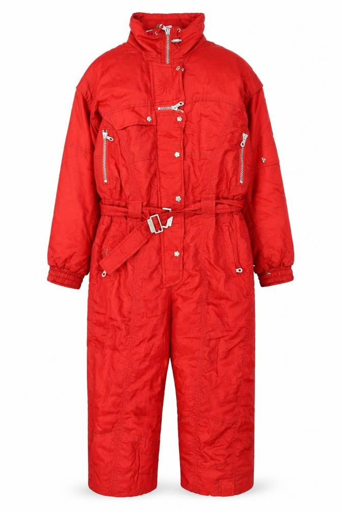 Front view of Trespass Men Red L Ski Suit Jacket Insulated Waterproof Belted Winter