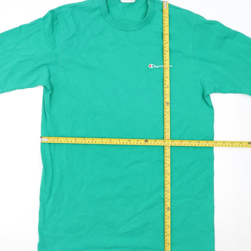Champion Men's Green Cotton Crew Neck Short Sleeve T-Shirt Size L