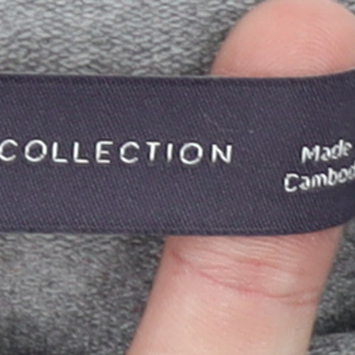 Marks and Spencer Women's Grey Mock Neck Knit Jumper Size M