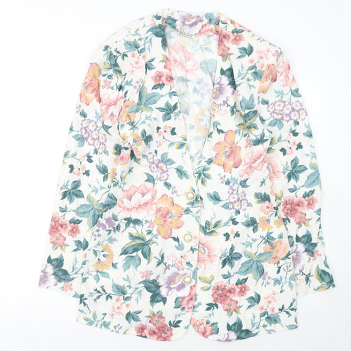 Maggie Girls Multicoloured Floral Blazer 9-10 Years Cotton Spring Jacket