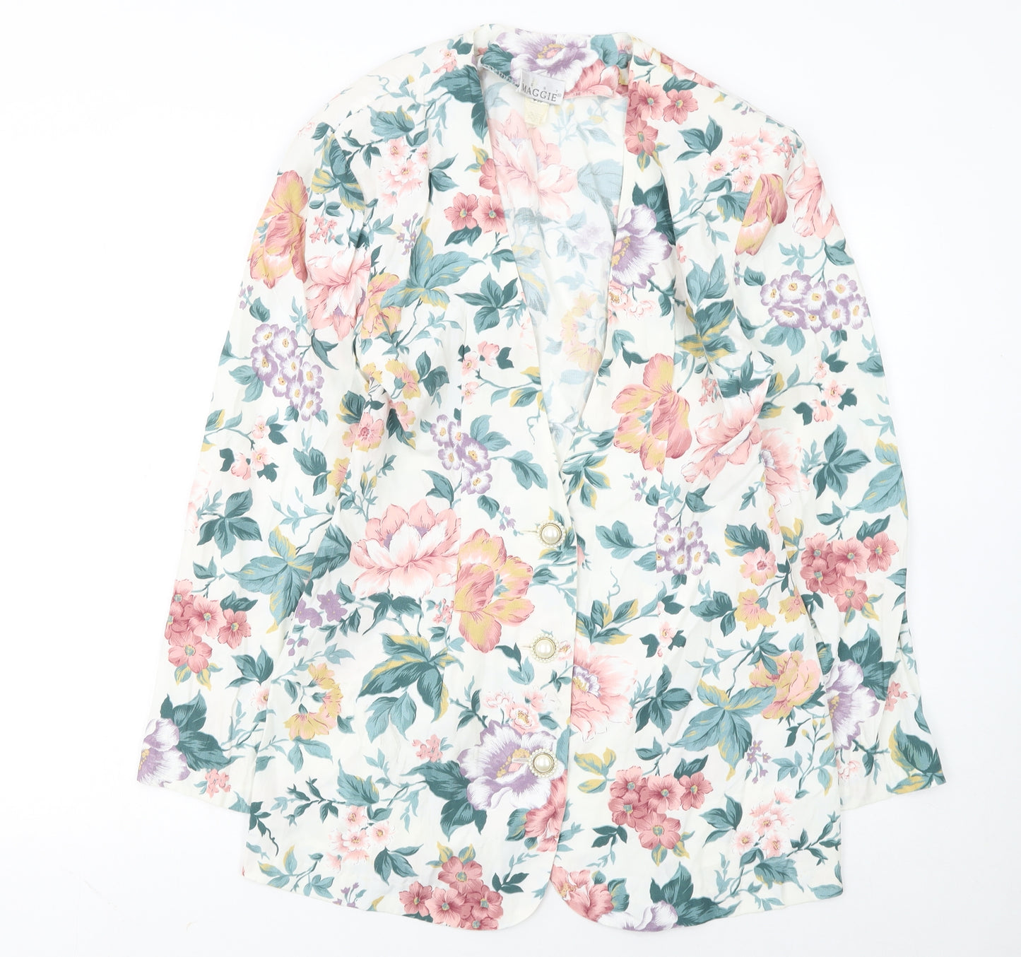 Maggie Girls Multicoloured Floral Blazer 9-10 Years Cotton Spring Jacket