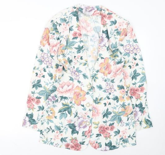 Maggie Girls Multicoloured Floral Blazer 9-10 Years Cotton Spring Jacket