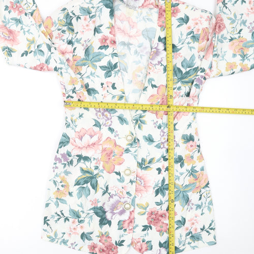 Maggie Girls Multicoloured Floral Blazer 9-10 Years Cotton Spring Jacket