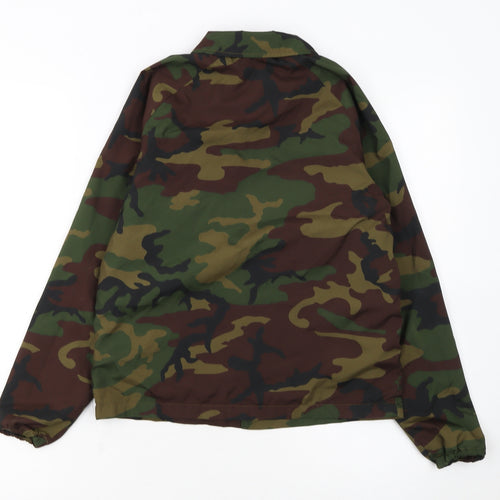 Vans Womens Green Camouflage Coach Jacket Size Small