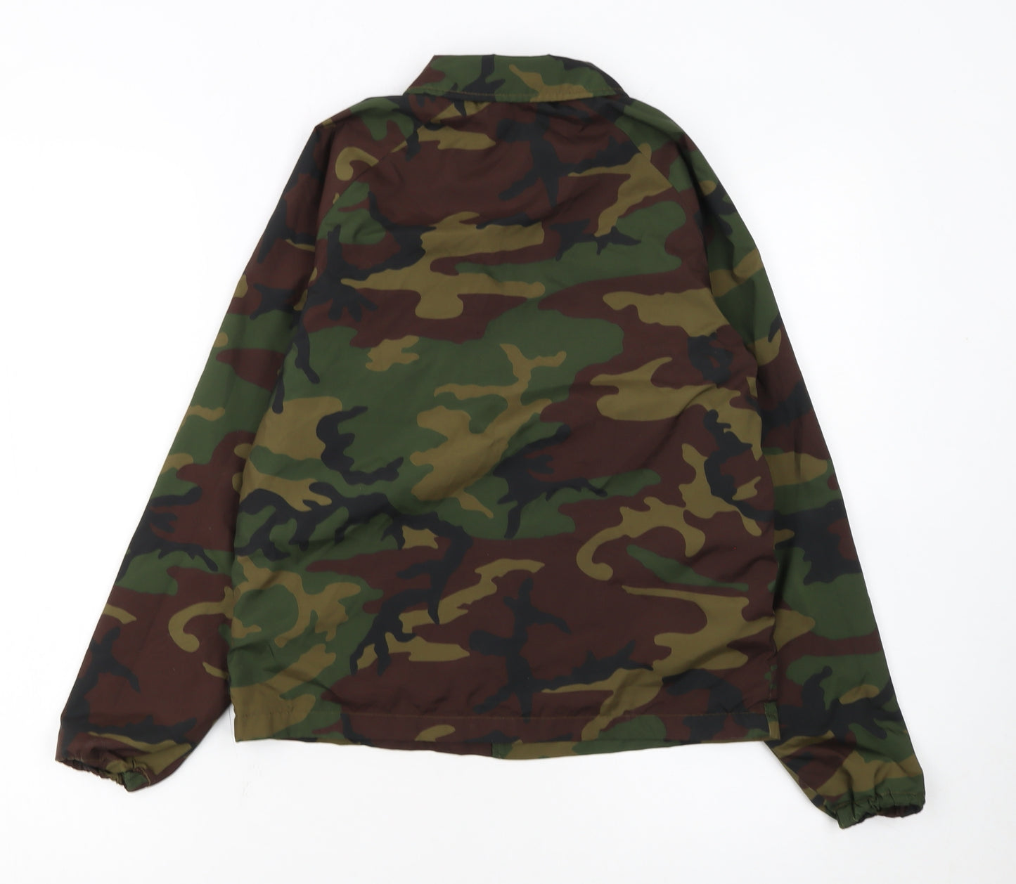 Vans Womens Green Camouflage Coach Jacket Size Small