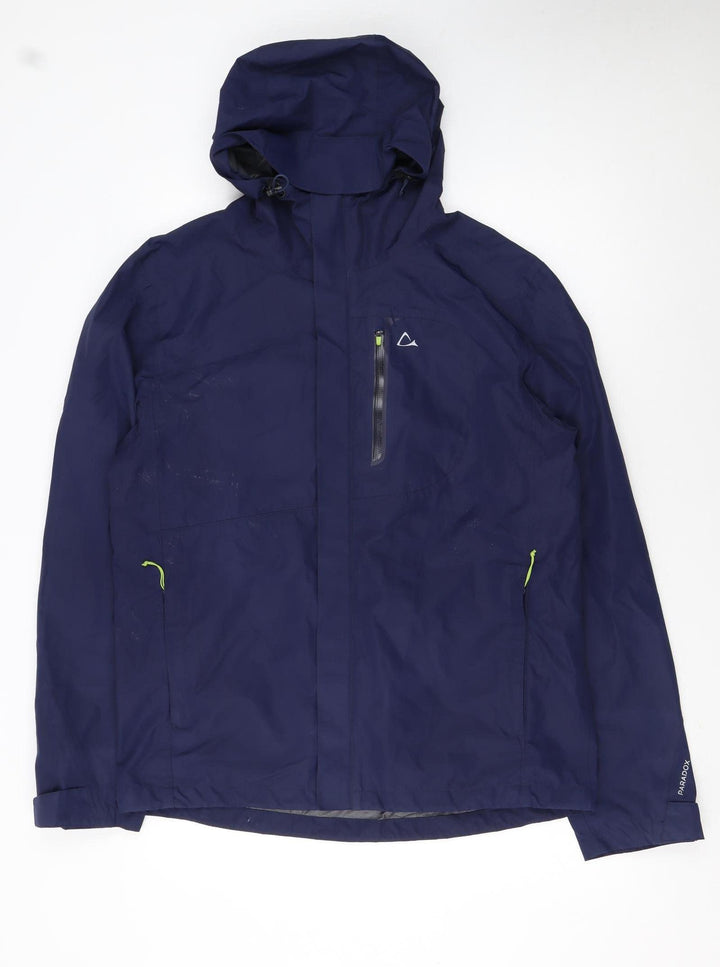 Paradox Men's Blue Waterproof Hooded Rain Jacket Size M