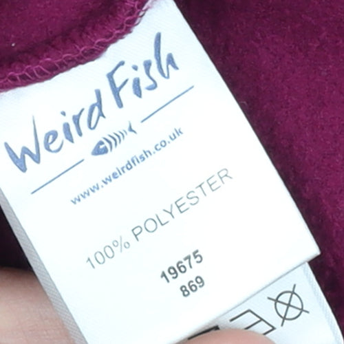 Weird Fish Women’s Purple Fleece Full Zip Jacket Size 18