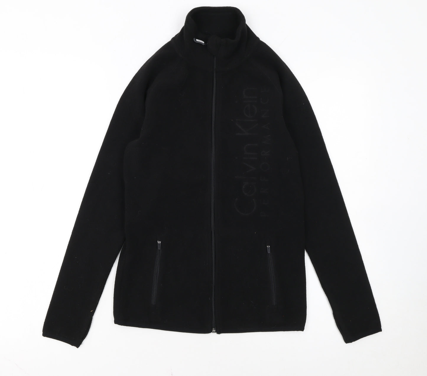 Calvin Klein Women’s Black XS Fleece Zip Jacket Quick Dry