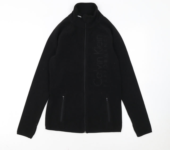 Calvin Klein Women’s Black XS Fleece Zip Jacket Quick Dry