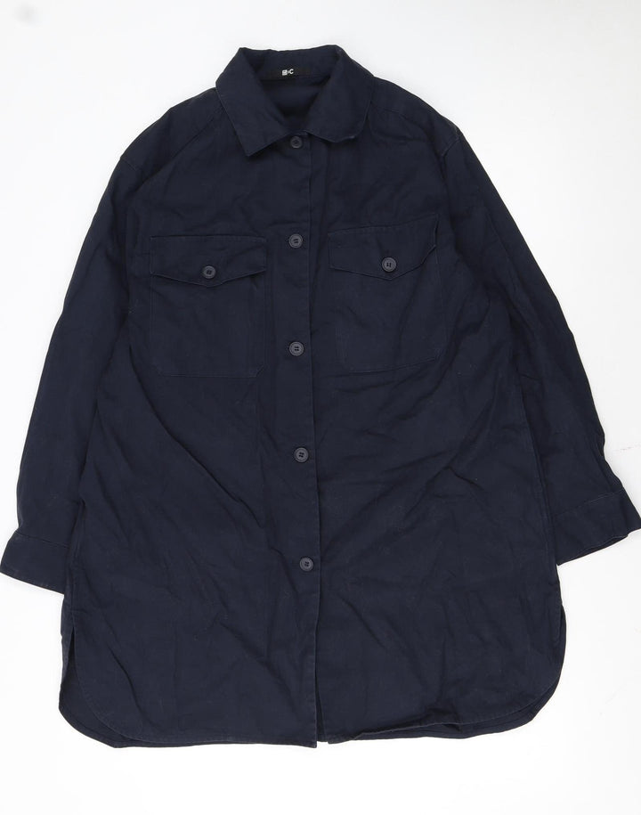 Uniqlo Women’s Blue Cotton Basic Jacket XS Casual Mid-Length