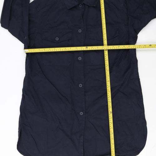 Uniqlo Women’s Blue Cotton Basic Jacket XS Casual Mid-Length