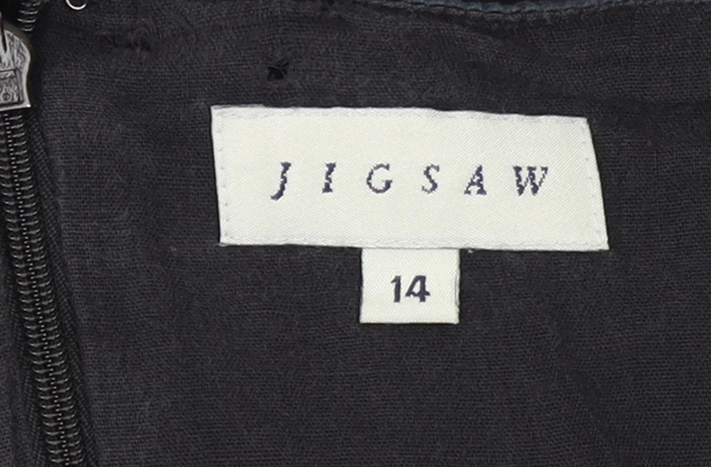 Jigsaw Womens Black Silk A-Line Knee Length Skirt Size 14