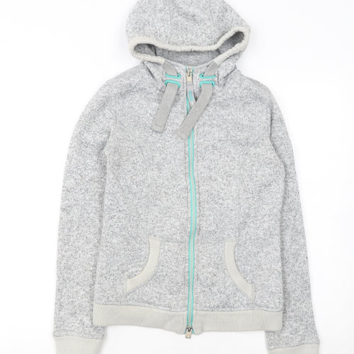 Superdry Womens Grey Full Zip Hoodie XS Mountain Storm Softshell