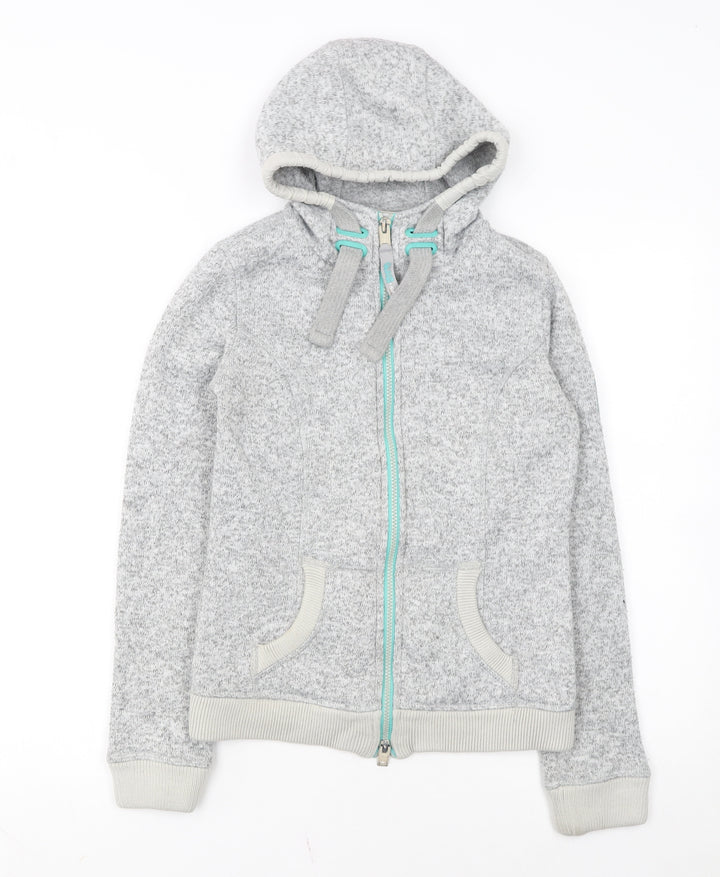 Superdry Womens Grey Full Zip Hoodie XS Mountain Storm Softshell