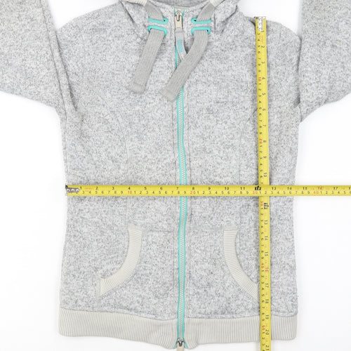 Superdry Womens Grey Full Zip Hoodie XS Mountain Storm Softshell