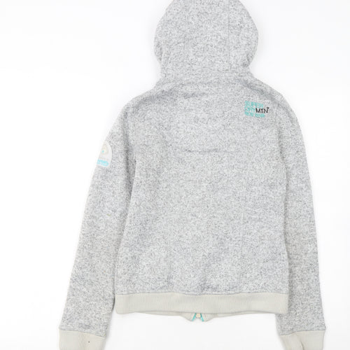 Superdry Womens Grey Full Zip Hoodie XS Mountain Storm Softshell