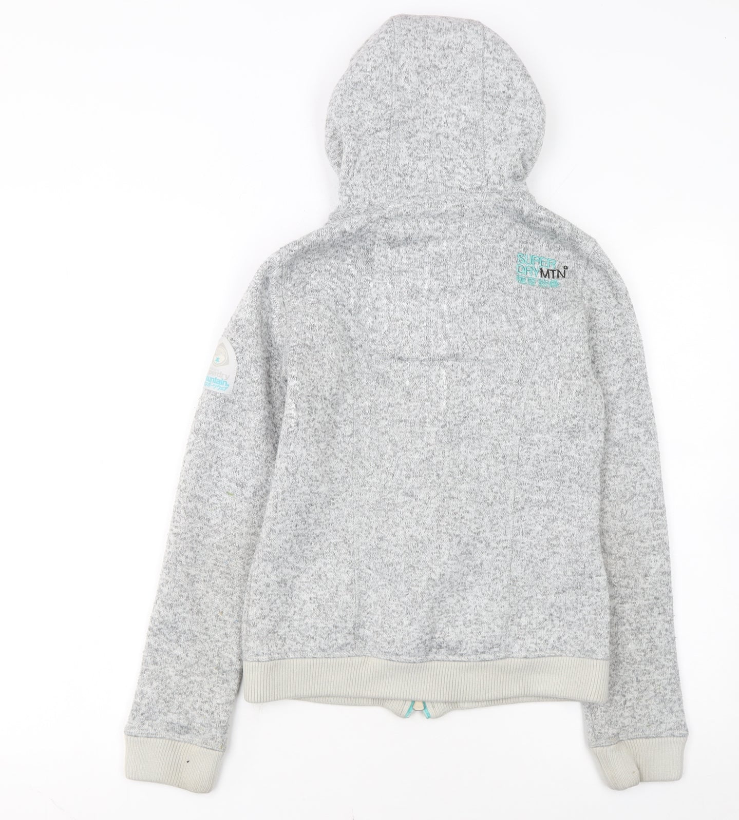 Superdry Womens Grey Full Zip Hoodie XS Mountain Storm Softshell