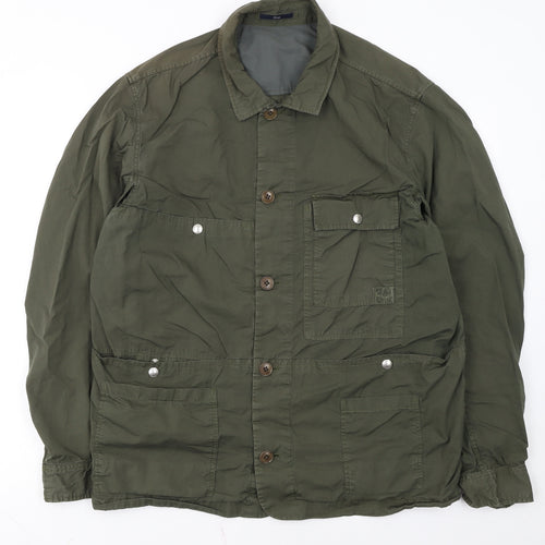 Paul Smith Jeans Men's Green XL Military Style Button-Up Shirt