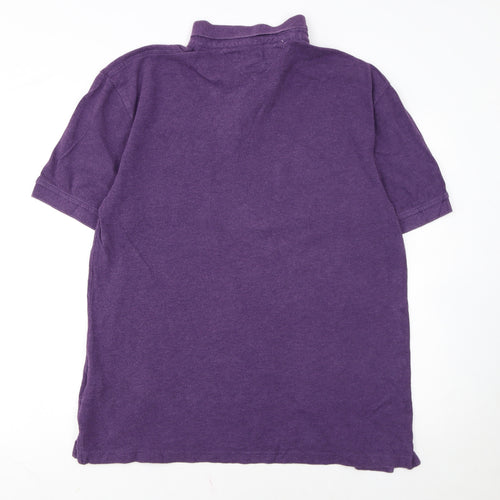 Tommy Hilfiger Men's Purple XL Custom Fit Cotton Polo Shirt