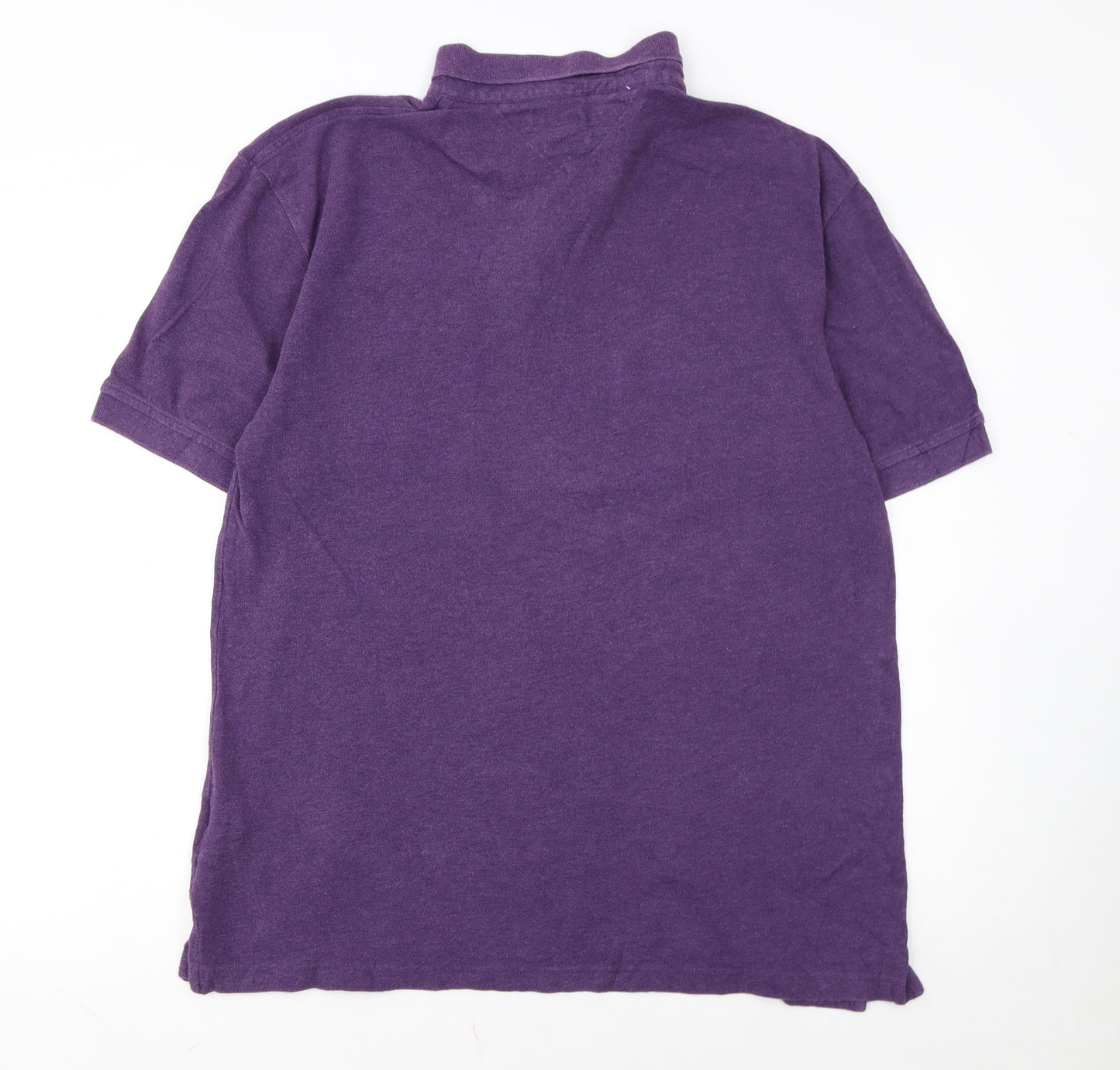 Tommy Hilfiger Men's Purple XL Custom Fit Cotton Polo Shirt