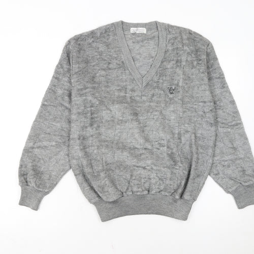 Lindbergh Women's Grey V-Neck Pullover Sweater Size M