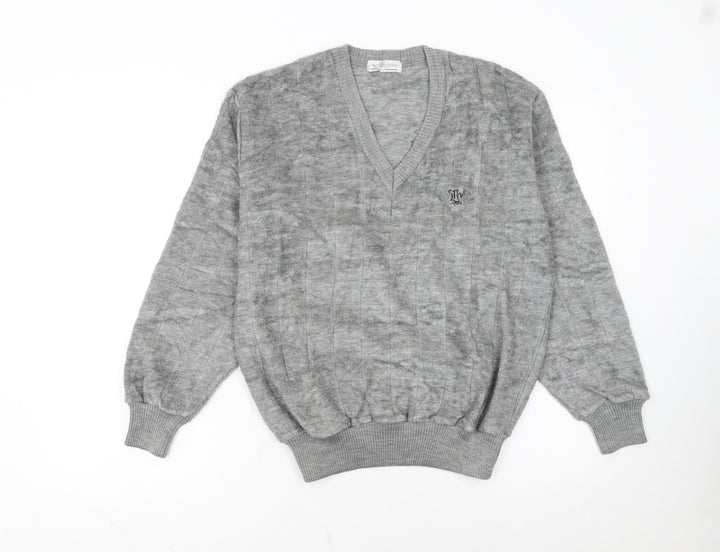 Lindbergh Women's Grey V-Neck Pullover Sweater Size M