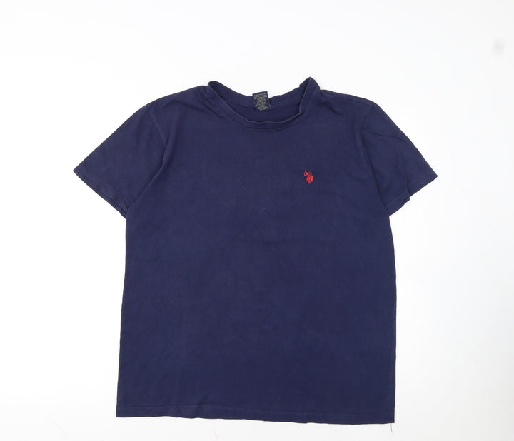 U.S. Polo Assn. Men's Blue Short Sleeve Cotton Polo M