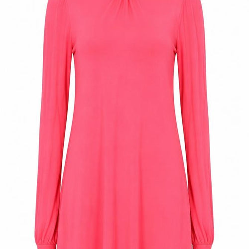 French Connection Women Pink Size 8 Long Sleeve Bow Tie Shift Dress
