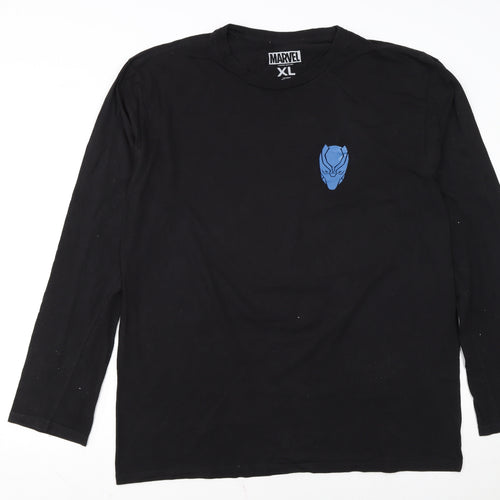 Marvel Men's Black Panther Black Long Sleeve T-Shirt XL Loot Wear Exclusive