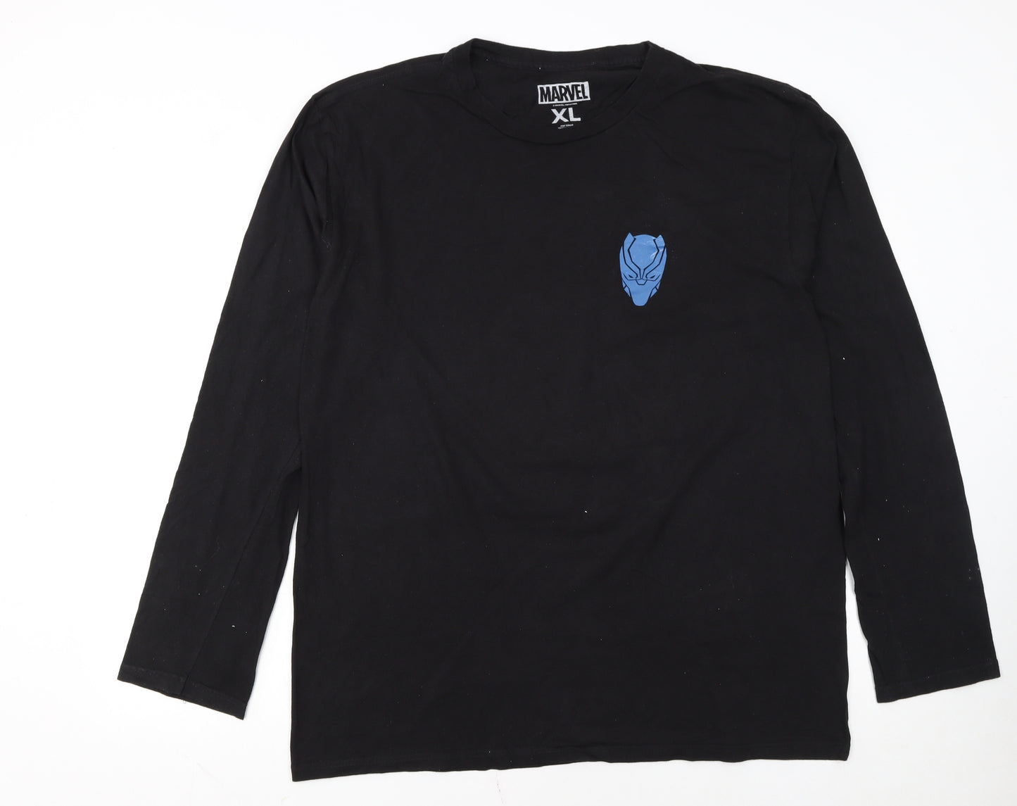 Marvel Men's Black Panther Black Long Sleeve T-Shirt XL Loot Wear Exclusive