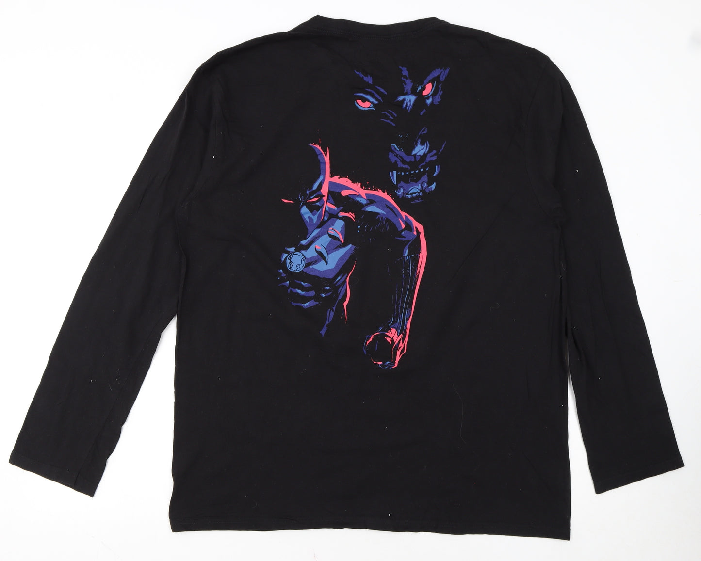 Marvel Men's Black Panther Black Long Sleeve T-Shirt XL Loot Wear Exclusive