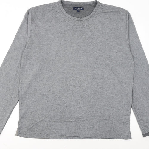 Ted Baker Mens Grey Crew Neck Long Sleeve Knit Sweatshirt Size L