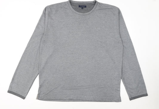 Ted Baker Mens Grey Crew Neck Long Sleeve Knit Sweatshirt Size L