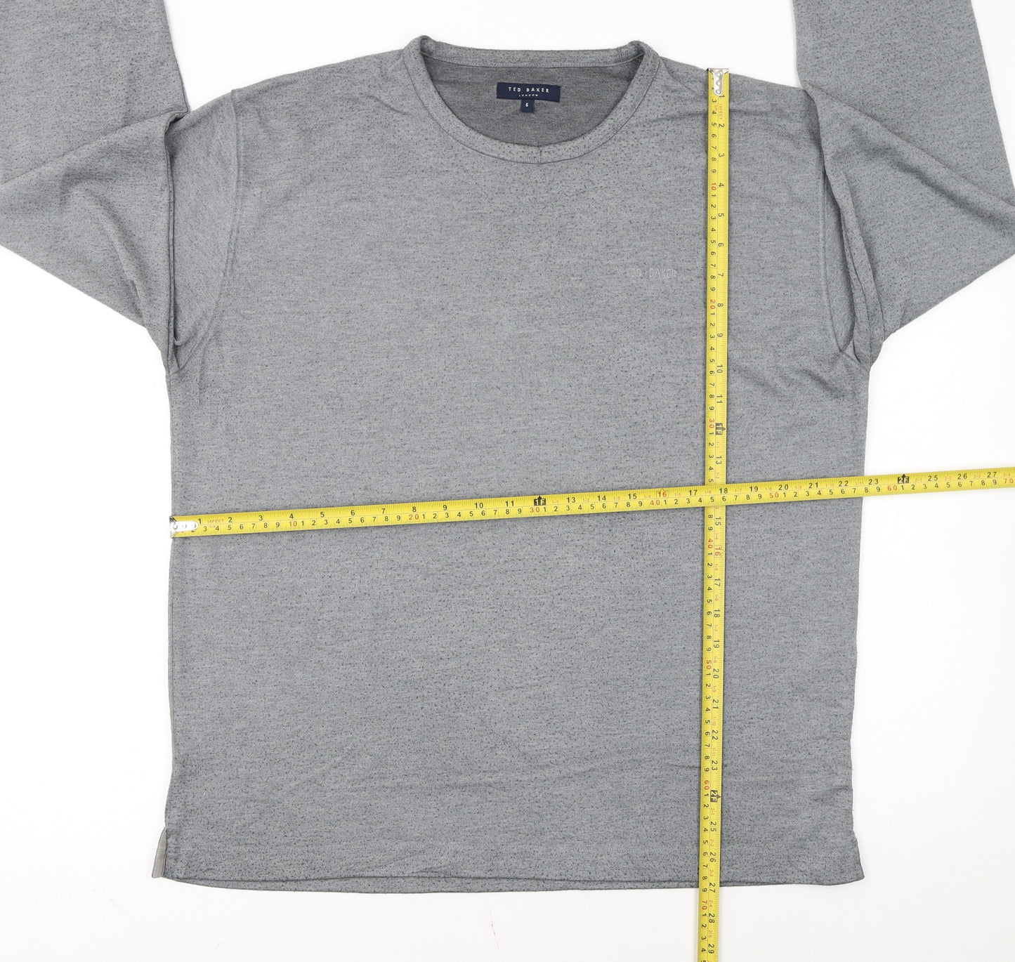 Ted Baker Mens Grey Crew Neck Long Sleeve Knit Sweatshirt Size L