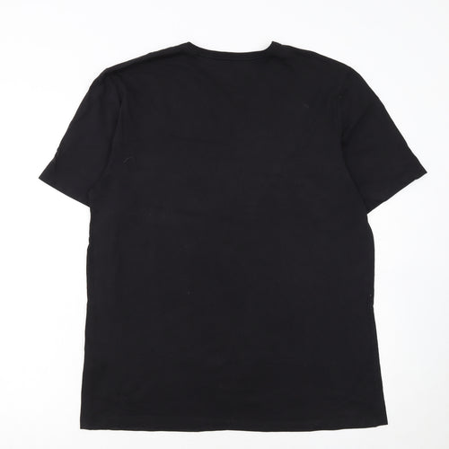 Hugo Boss Men's Black Crew Neck Cotton T-Shirt Size L