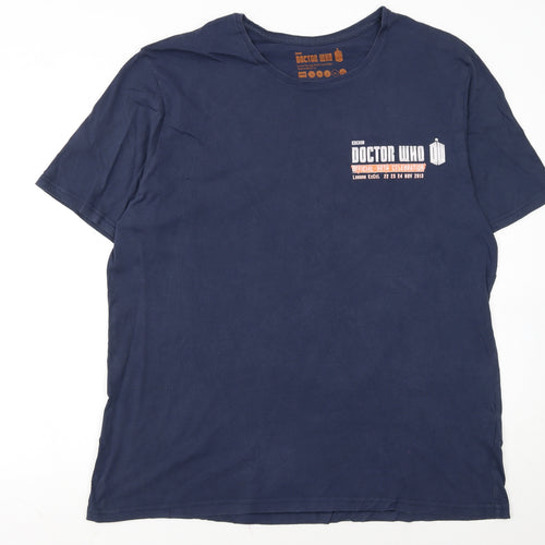 BBC Doctor Who Men's Navy 50th Anniversary XL T-Shirt
