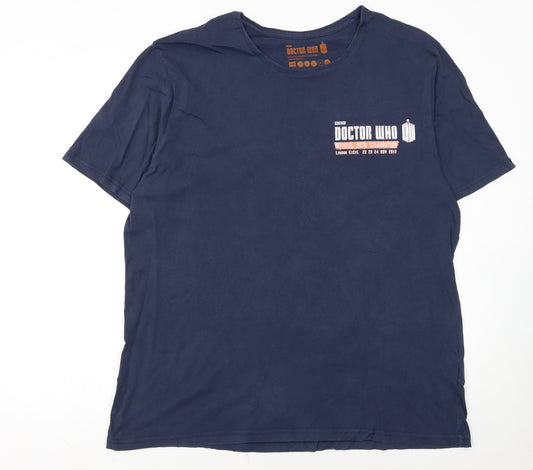 BBC Doctor Who Men's Navy 50th Anniversary XL T-Shirt