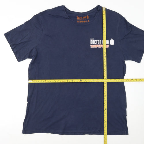 BBC Doctor Who Men's Navy 50th Anniversary XL T-Shirt