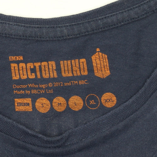 BBC Doctor Who Men's Navy 50th Anniversary XL T-Shirt