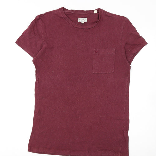 Jack Wills Men's Burgundy Crew Neck Short Sleeve T-Shirt XS